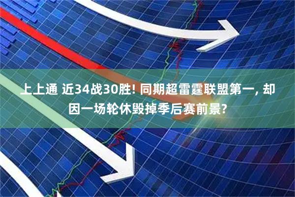 上上通 近34战30胜! 同期超雷霆联盟第一, 却因一场轮休毁掉季后赛前景?